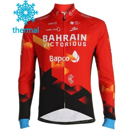 Maillot Cyclisme 2021 Team Bahrain Victorious Hiver Thermal Fleece N001